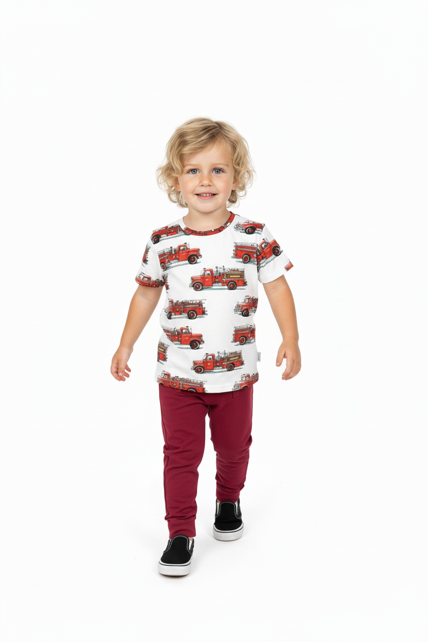 T-shirt Retro Firetruck