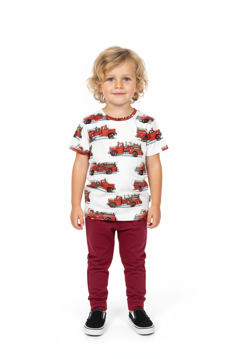 T-shirt Retro Firetruck