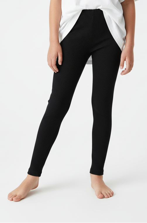 Legginsy Prążek Czarne