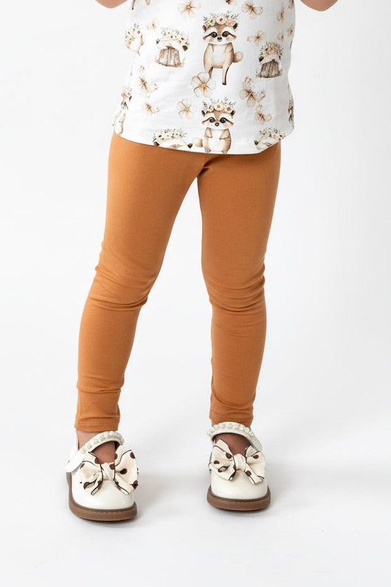 Legginsy Karmelowe
