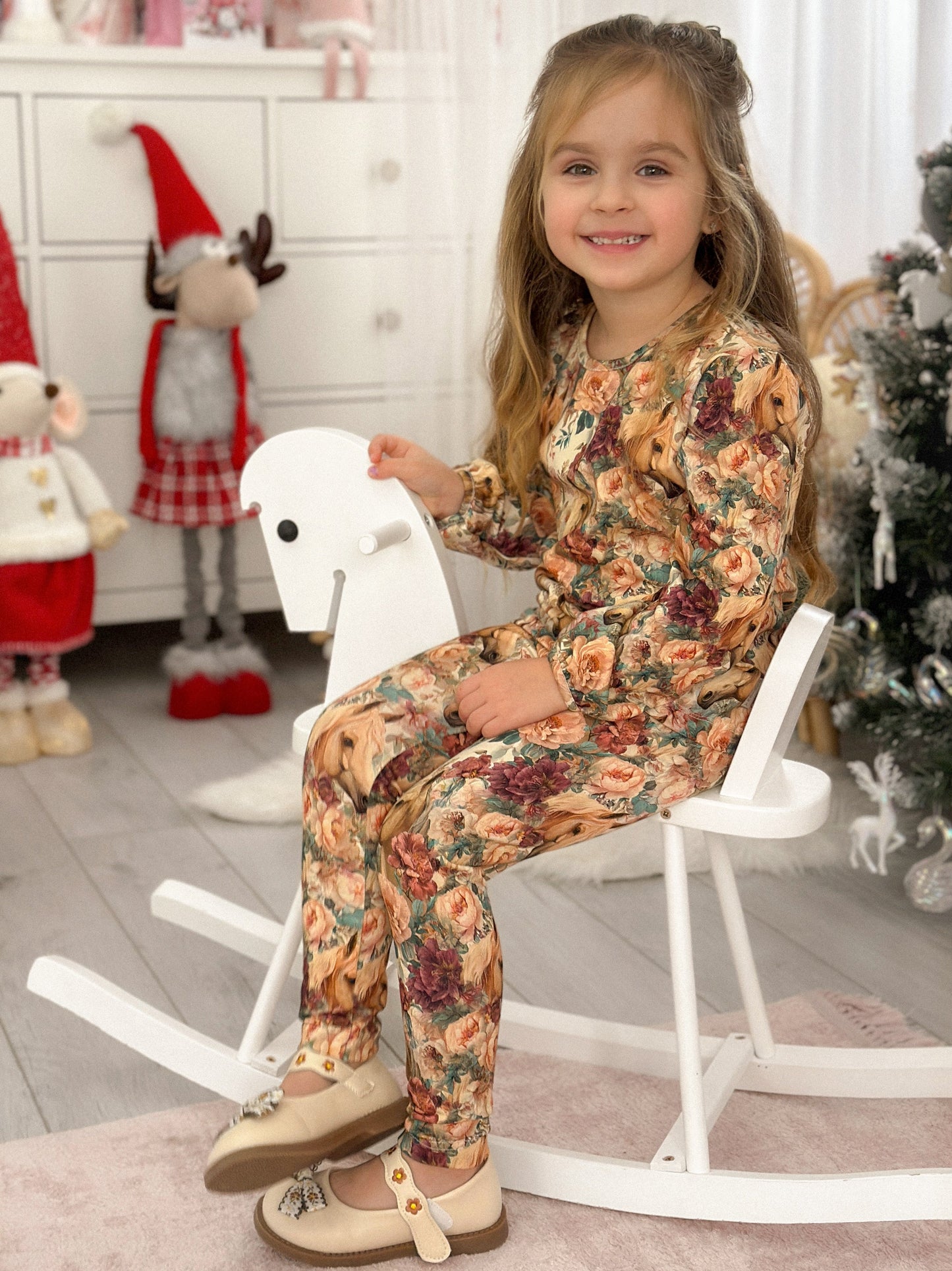 Legginsy Koniki w Kwiatach