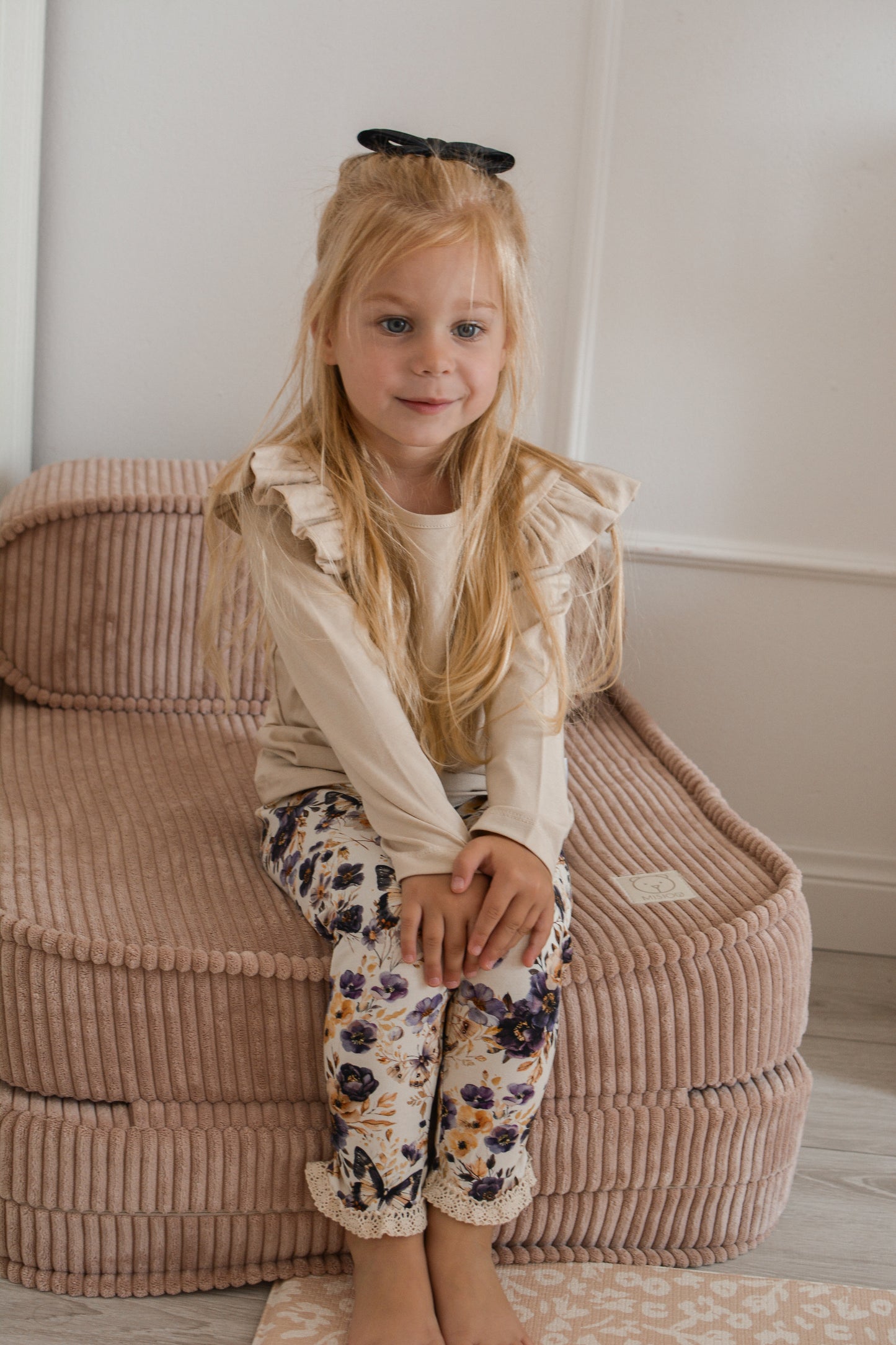 Fioletowe Motylki Legginsy